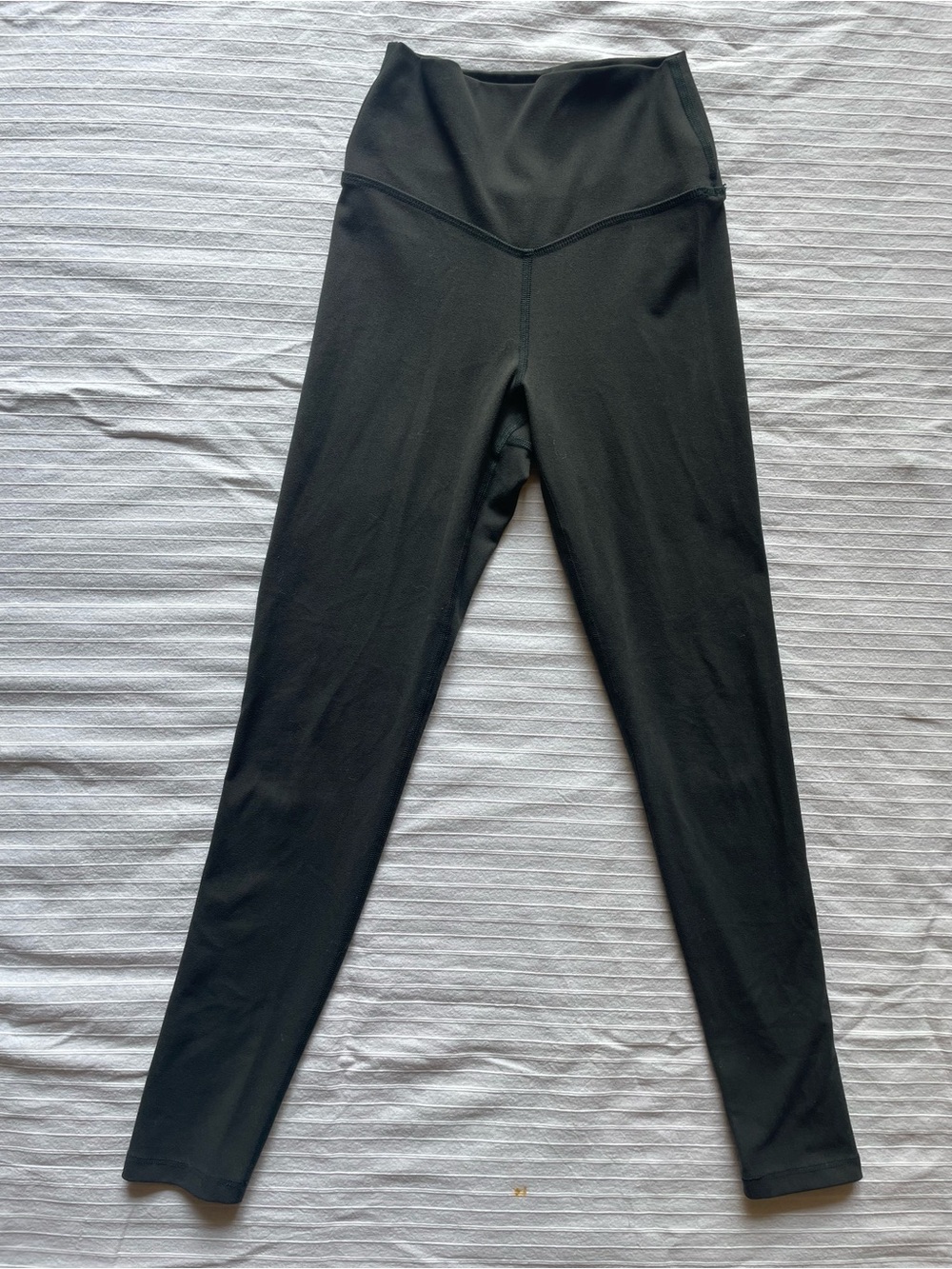 Joah Brown Suede Dark Forest Green High-Waist Leggings